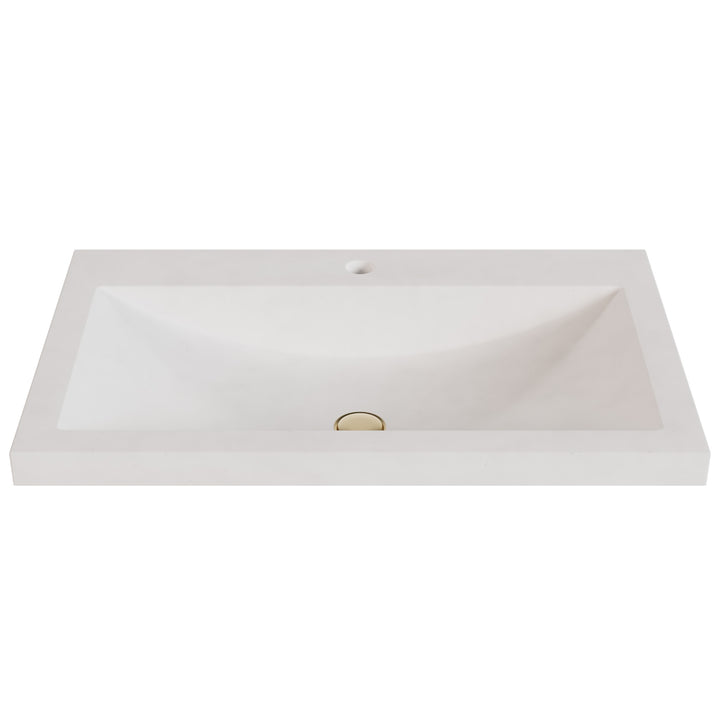 Nero Barrel Drop-In Faucet Ledge Sink - 30"