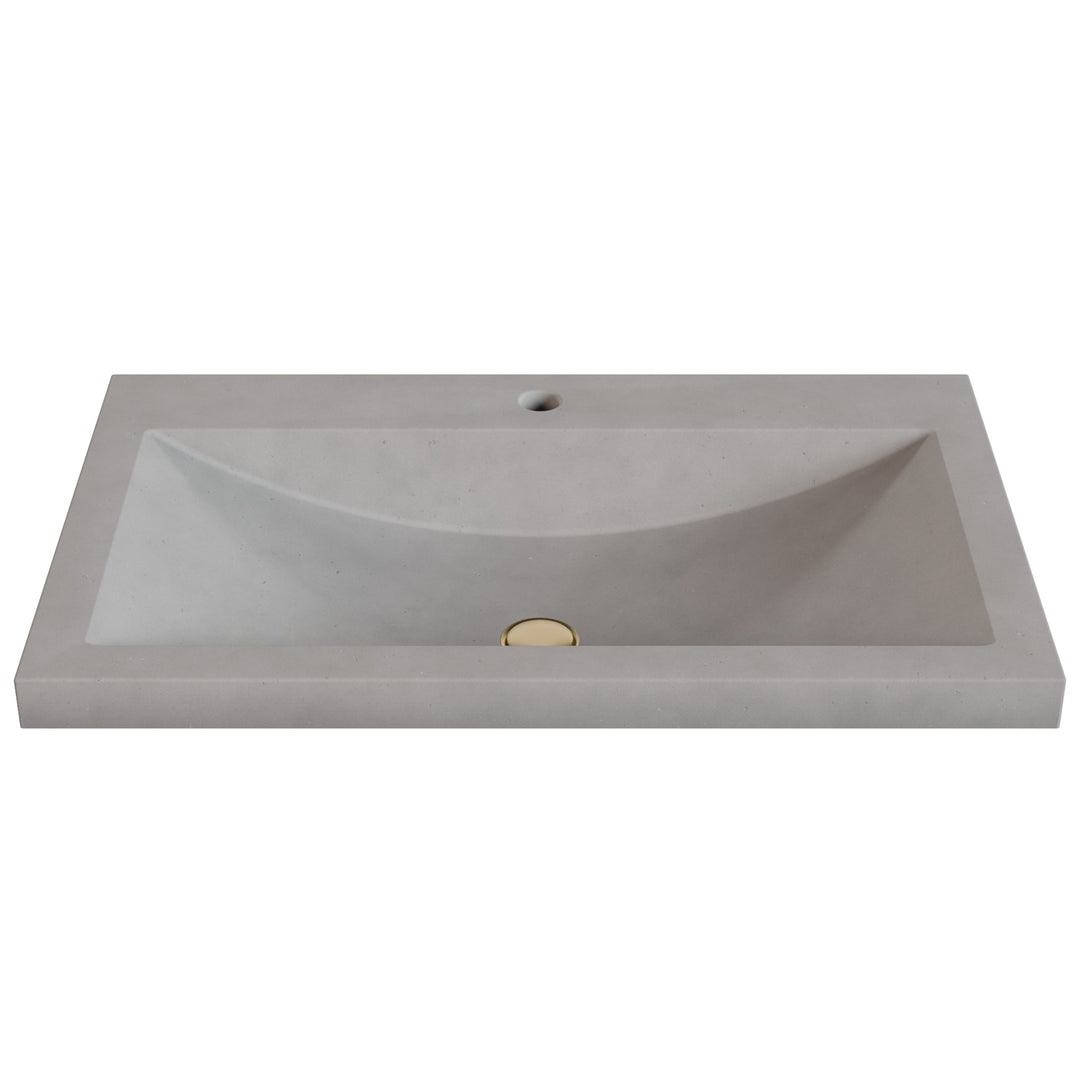 Nero Barrel Drop-In Faucet Ledge Sink - 30"