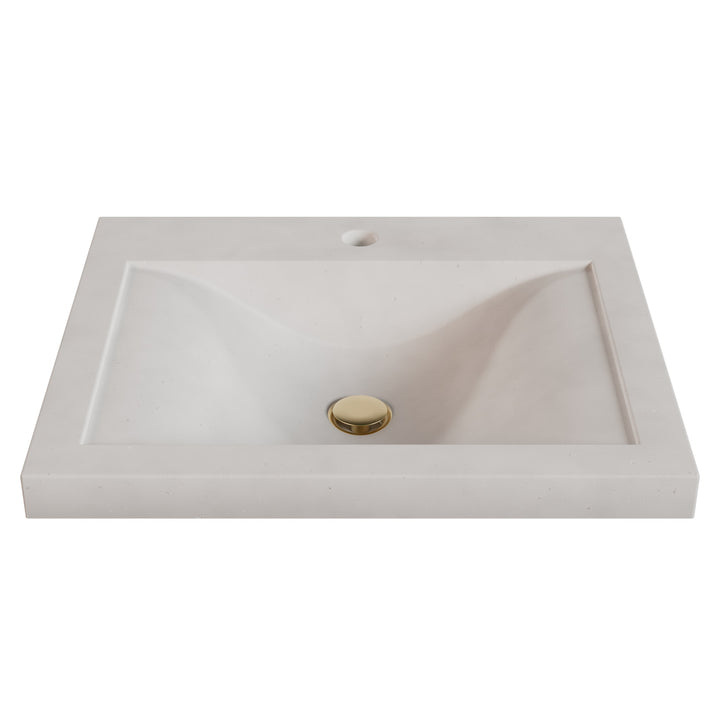 Nojiko Wave Drop-In Faucet Ledge Sink - 22"