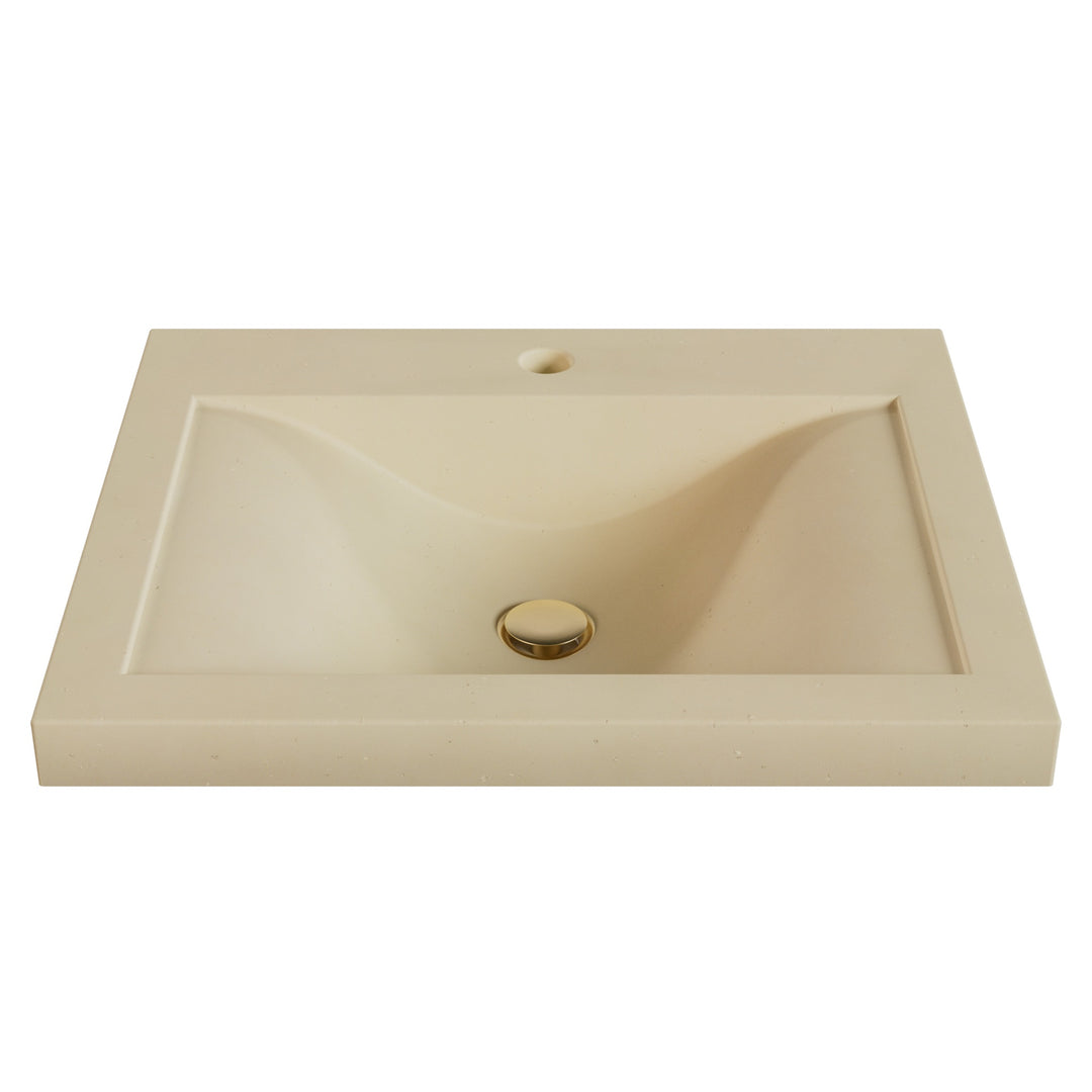 Nojiko Wave Drop-In Faucet Ledge Sink - 22"