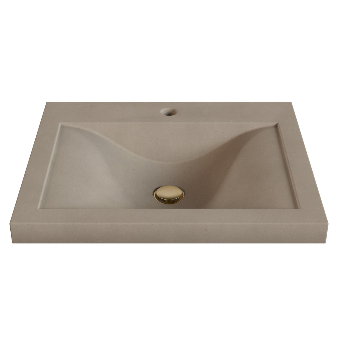 Nojiko Wave Drop-In Faucet Ledge Sink - 22"