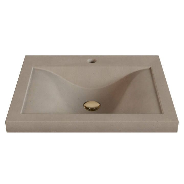 Nojiko Wave Drop-In Faucet Ledge Sink - 22"