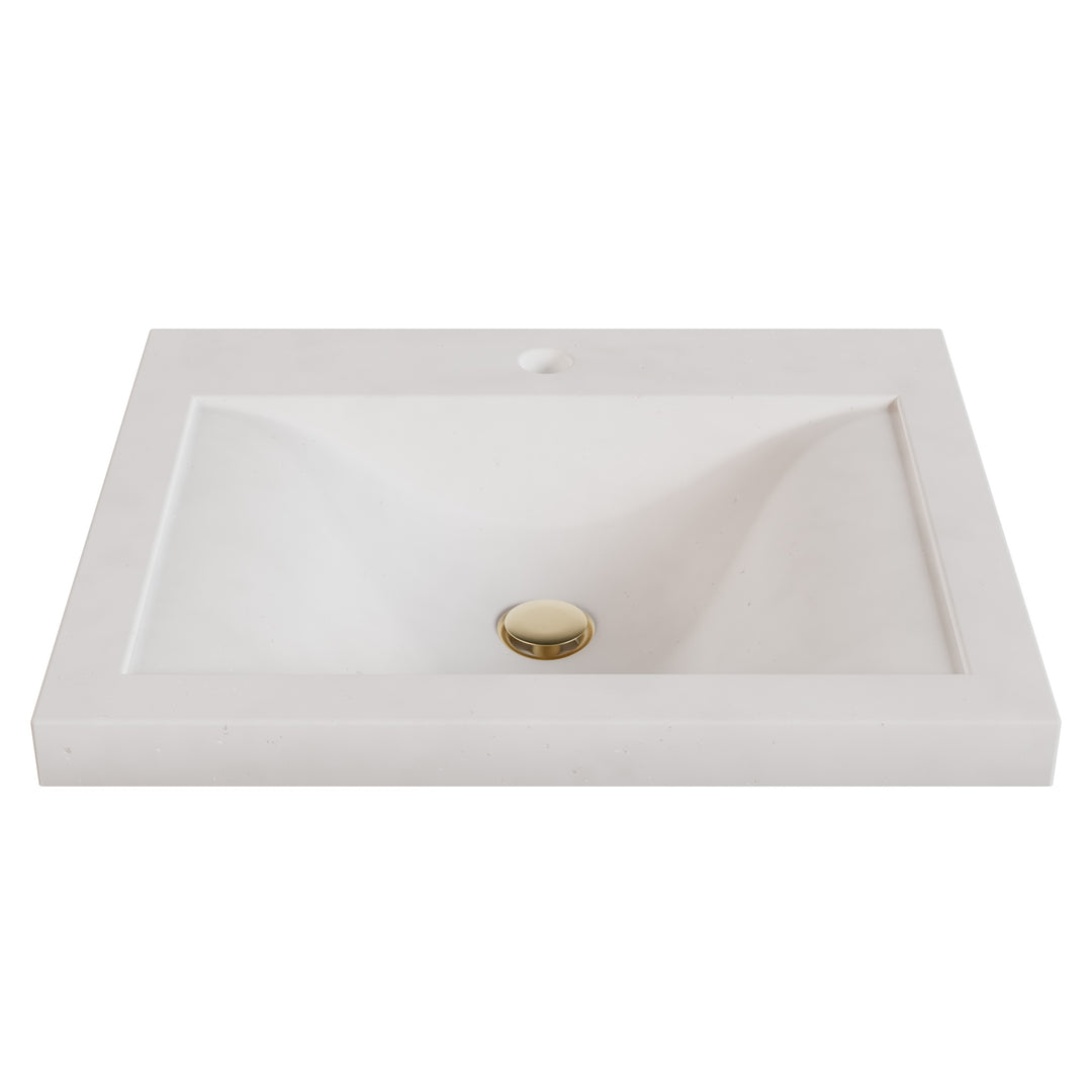 Nojiko Wave Drop-In Faucet Ledge Sink - 22"