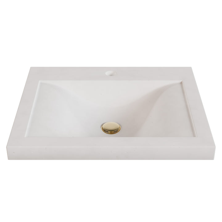 Nojiko Wave Drop-In Faucet Ledge Sink - 22"