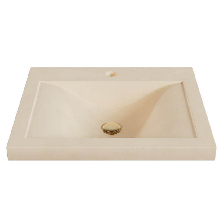 Nojiko Wave Drop-In Faucet Ledge Sink - 22"