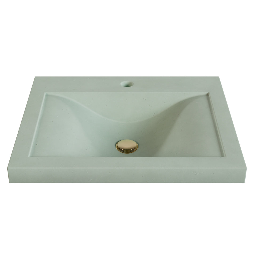 Nojiko Wave Drop-In Faucet Ledge Sink - 22"