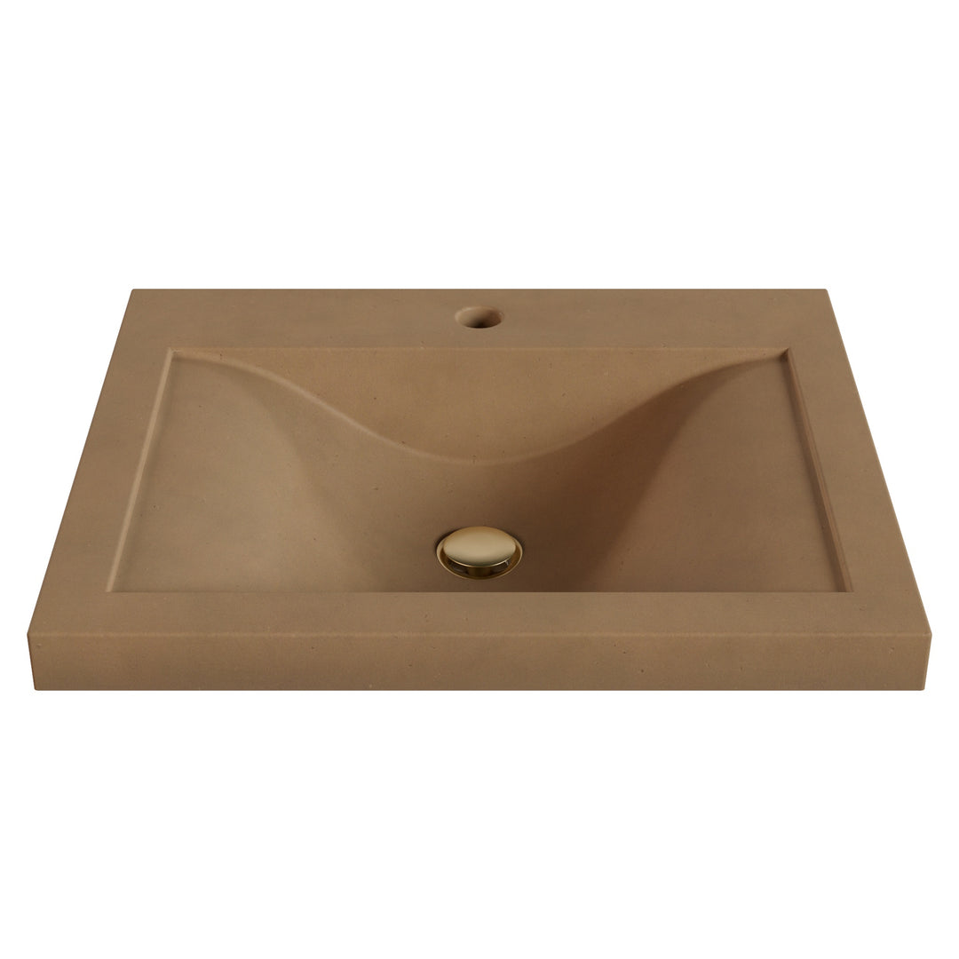 Nojiko Wave Drop-In Faucet Ledge Sink - 22"