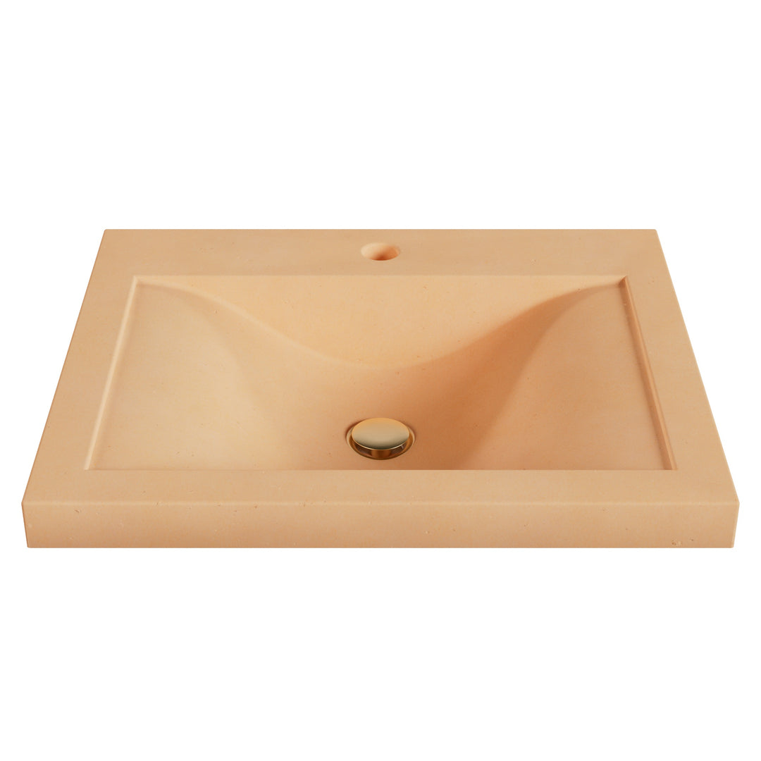 Nojiko Wave Drop-In Faucet Ledge Sink - 22"