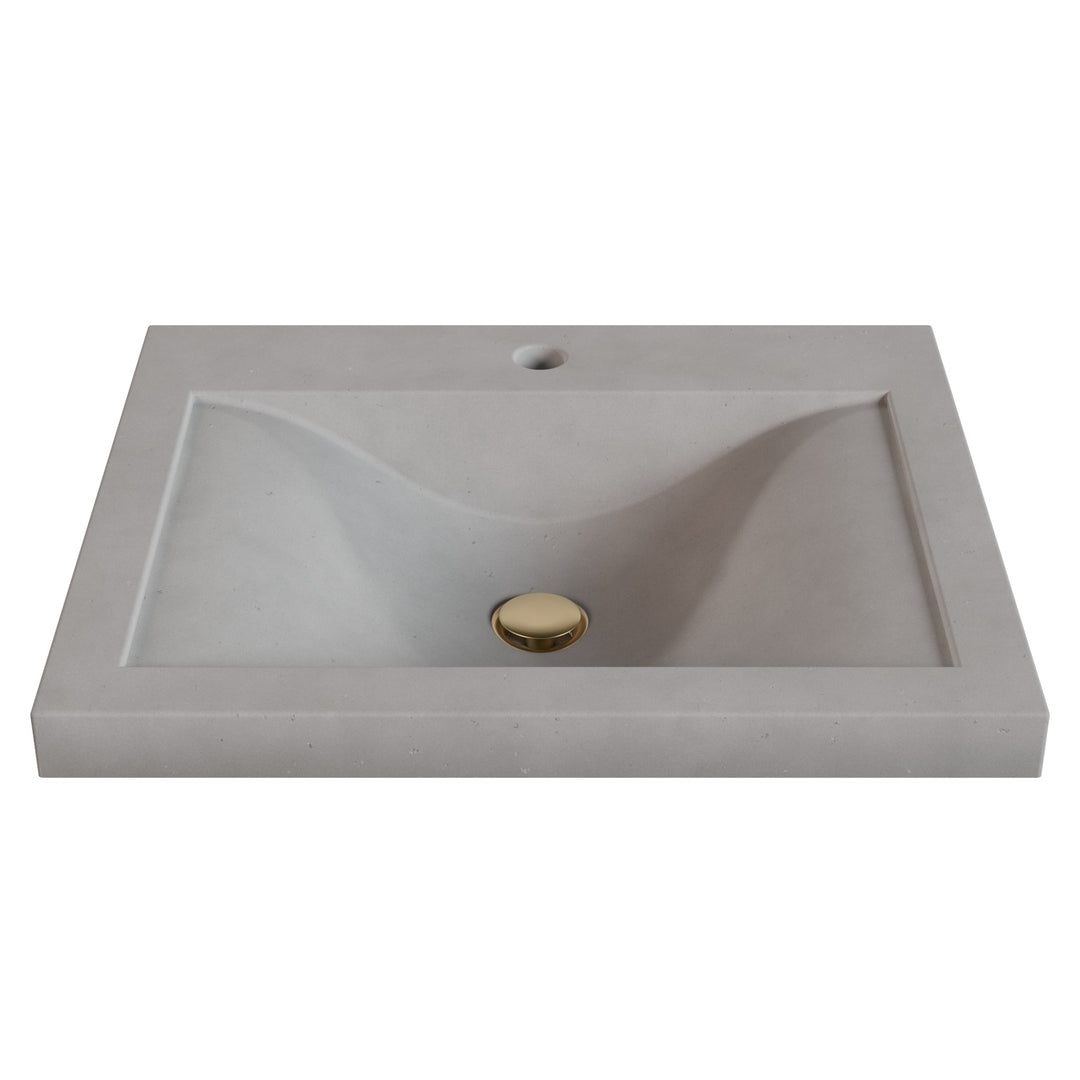 Nojiko Wave Drop-In Faucet Ledge Sink - 22"