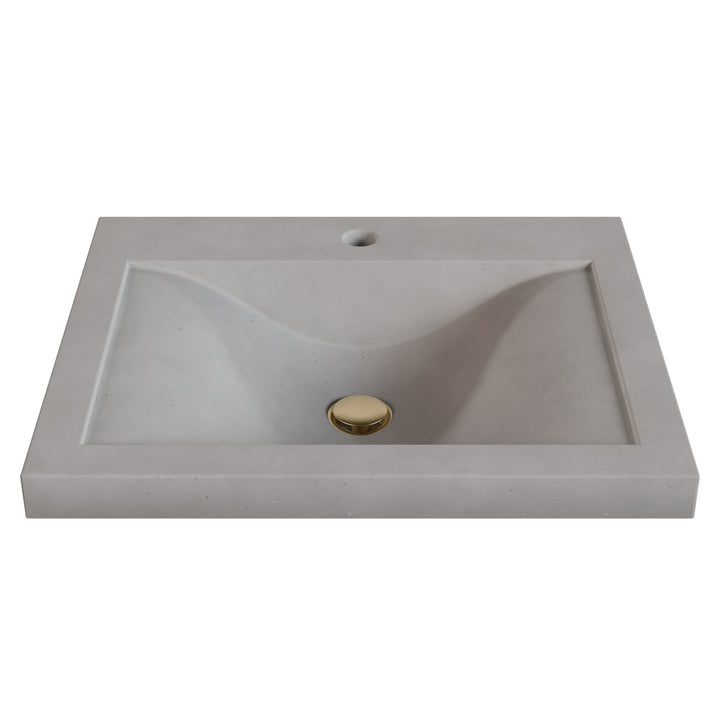 Nojiko Wave Drop-In Faucet Ledge Sink - 22"