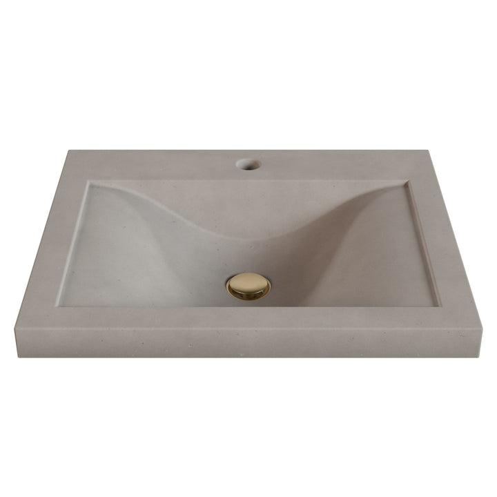 Nojiko Wave Drop-In Faucet Ledge Sink - 22"
