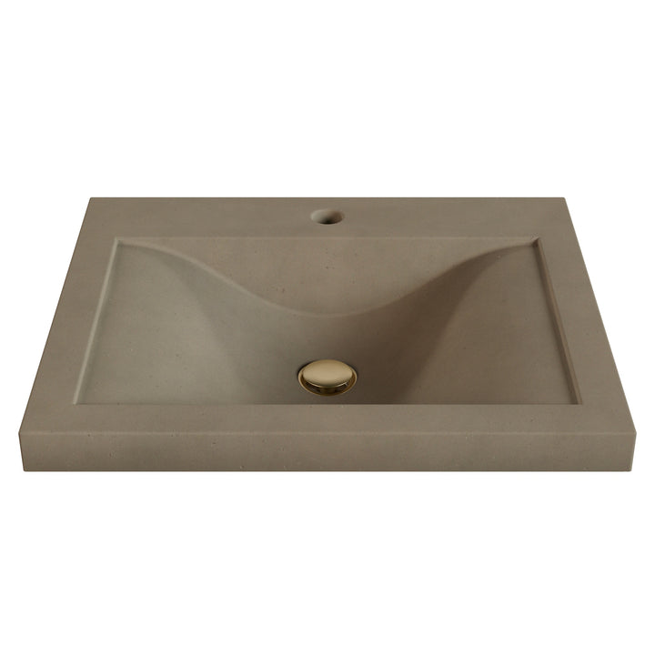 Nojiko Wave Drop-In Faucet Ledge Sink - 22"