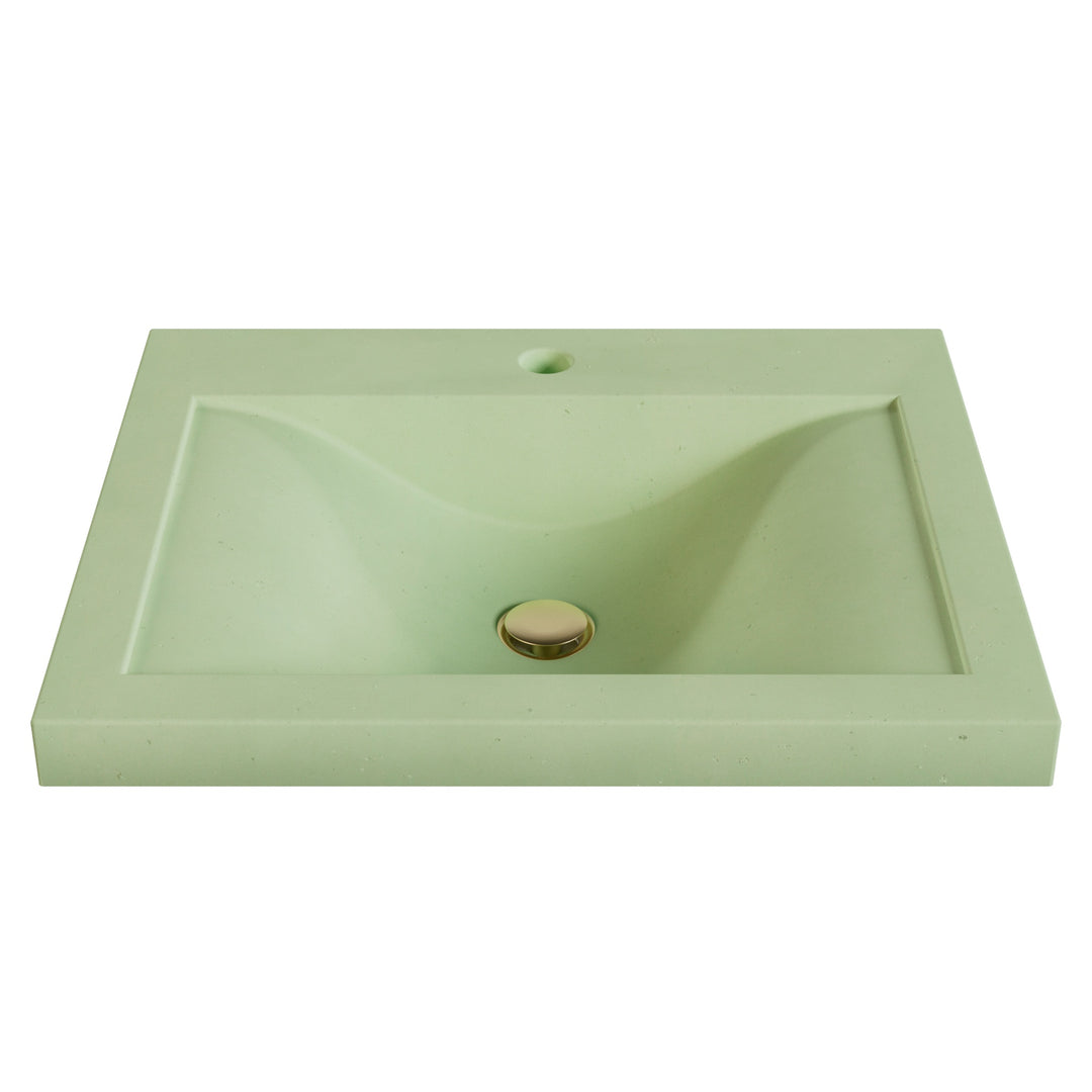 Nojiko Wave Drop-In Faucet Ledge Sink - 22"