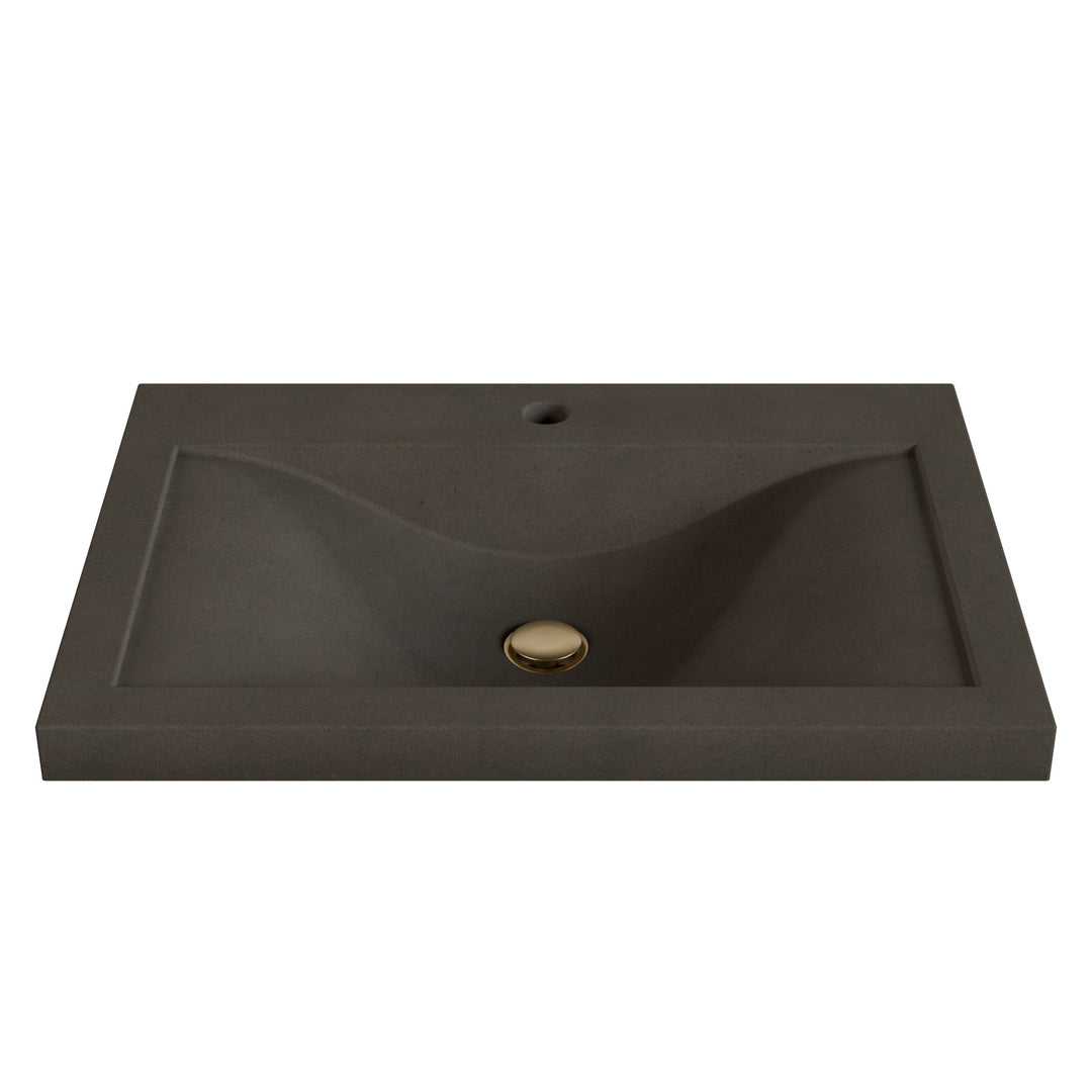 Nojiko Wave Drop-In Faucet Ledge Sink - 26"
