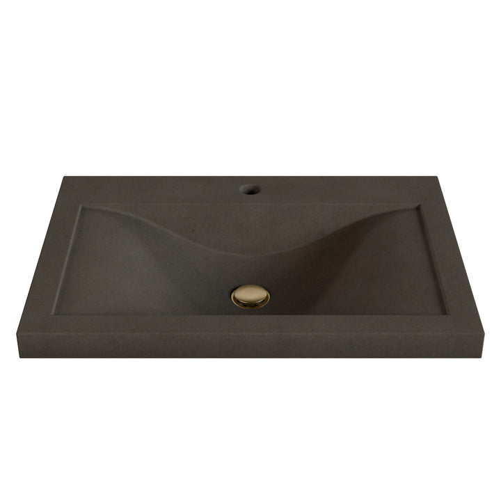 Nojiko Wave Drop-In Faucet Ledge Sink - 26"