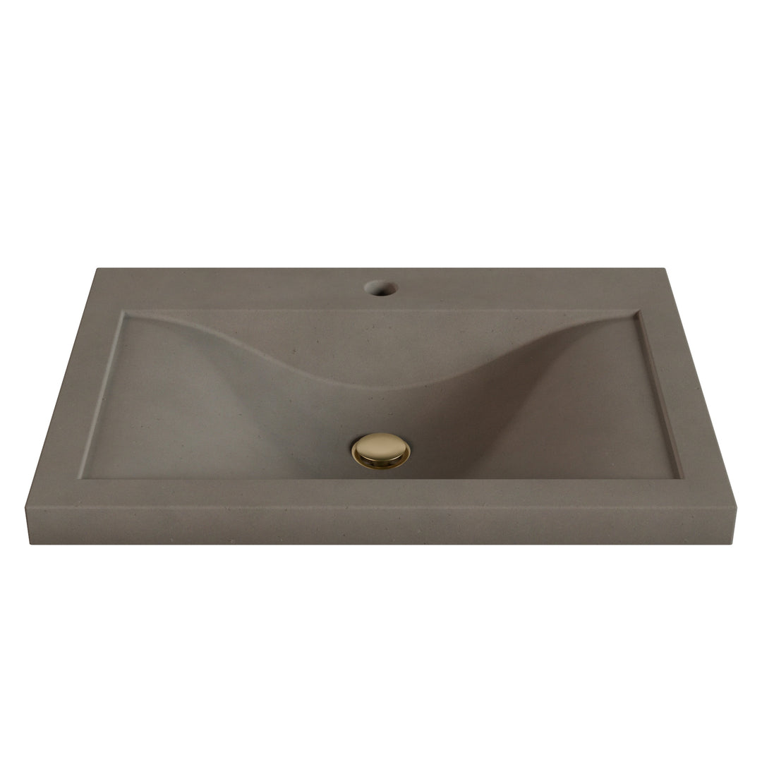 Nojiko Wave Drop-In Faucet Ledge Sink - 26"