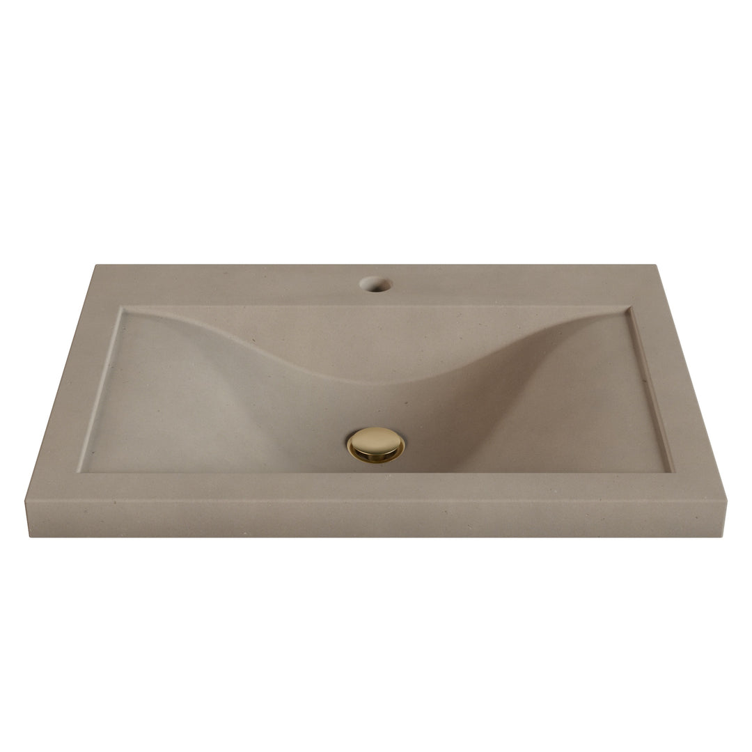 Nojiko Wave Drop-In Faucet Ledge Sink - 26"