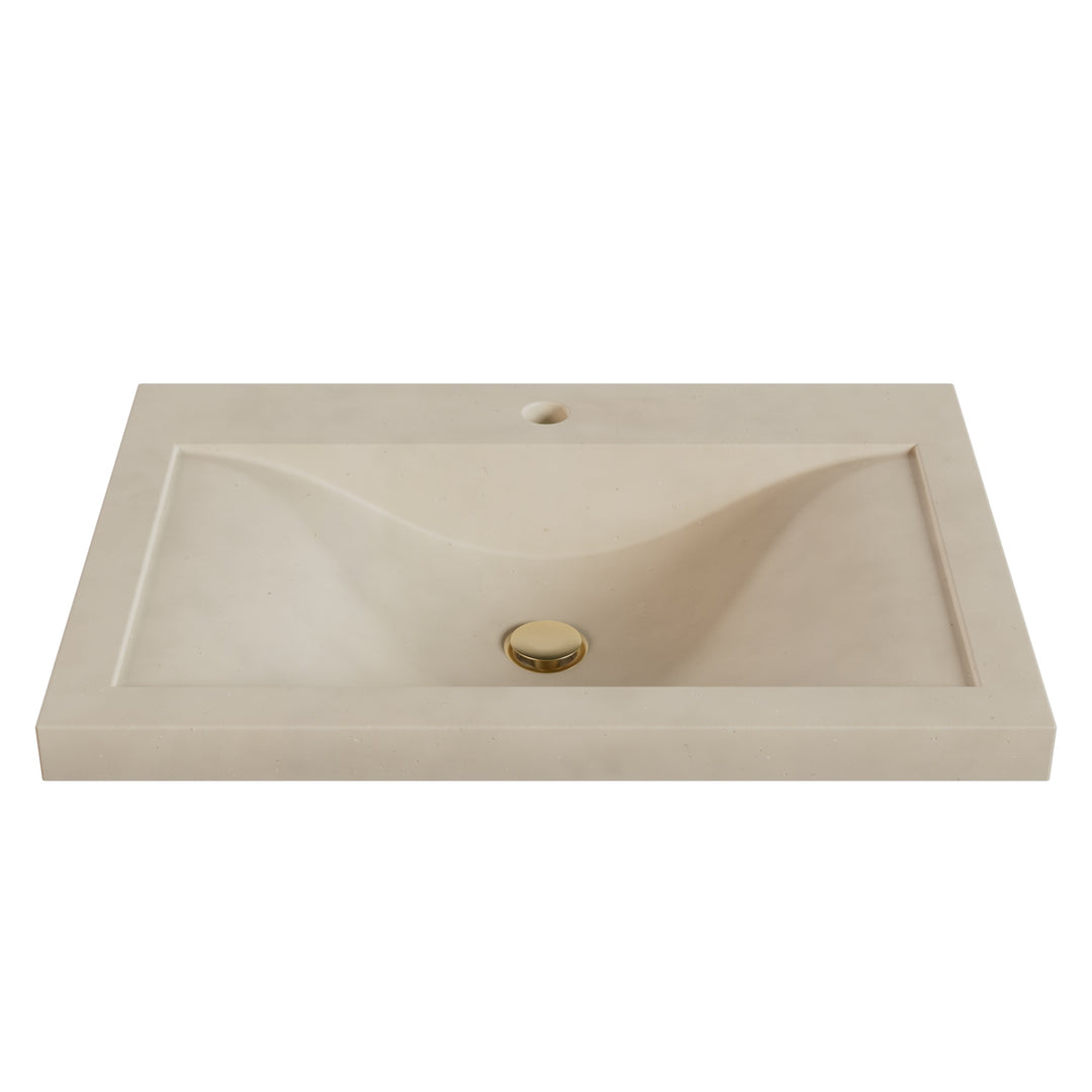 Nojiko Wave Drop-In Faucet Ledge Sink - 26"