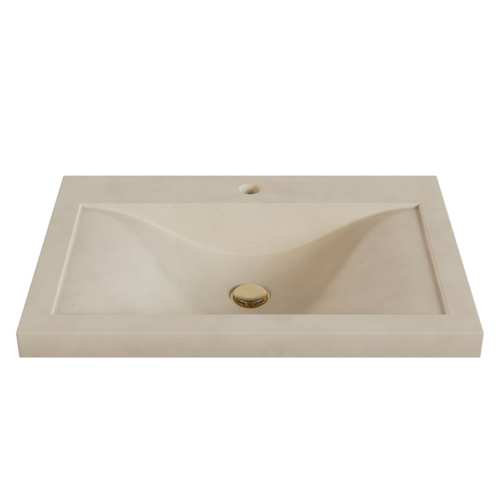 Nojiko Wave Drop-In Faucet Ledge Sink - 26"