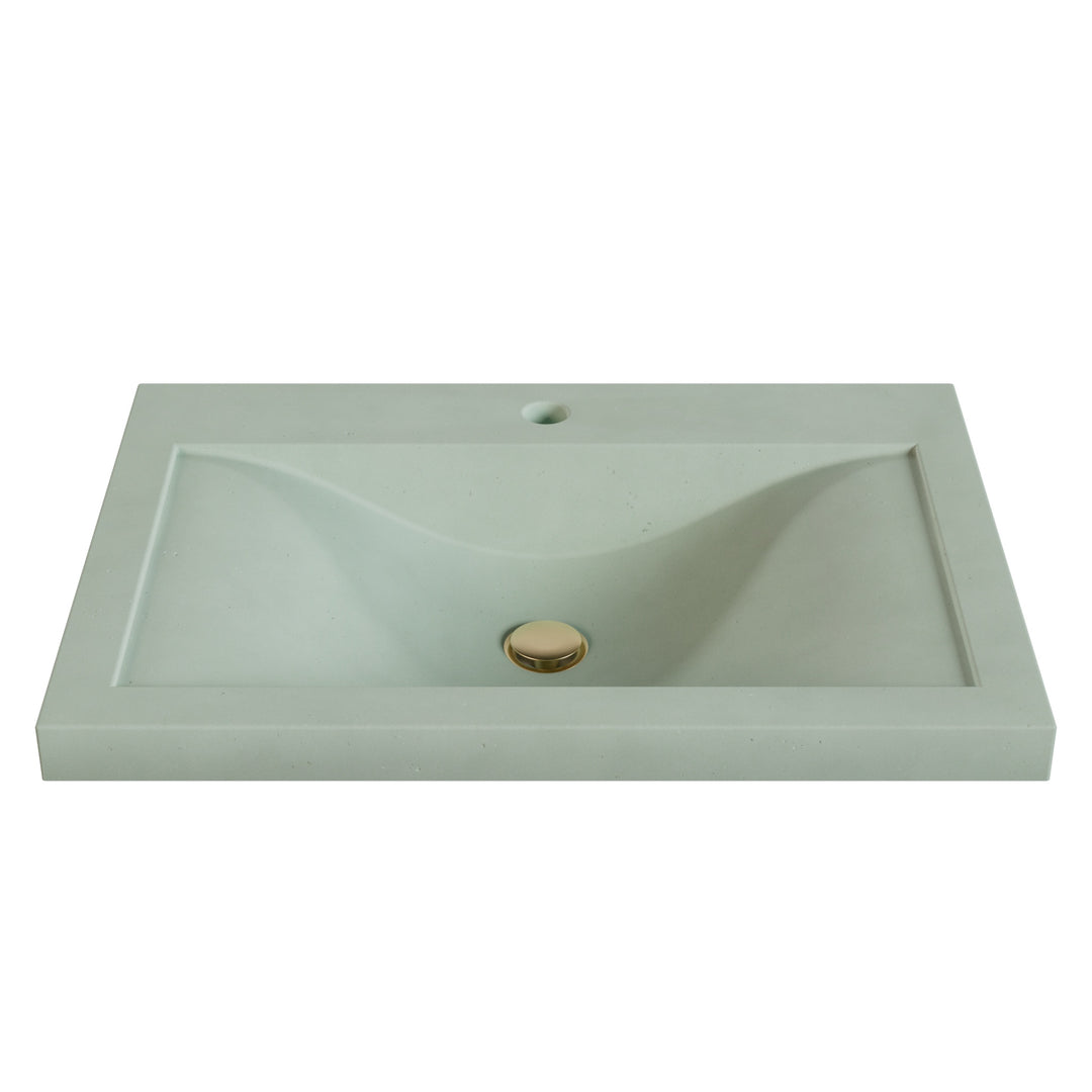Nojiko Wave Drop-In Faucet Ledge Sink - 26"