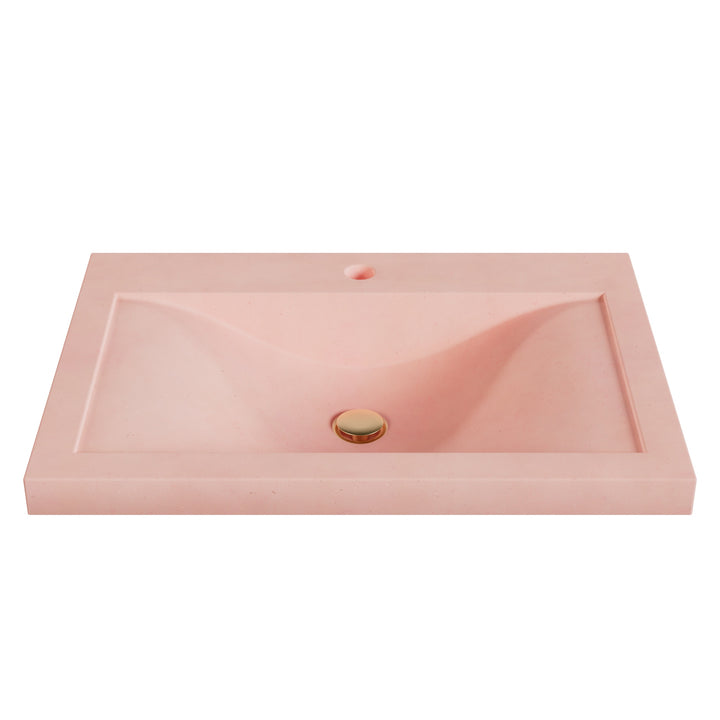 Nojiko Wave Drop-In Faucet Ledge Sink - 26"