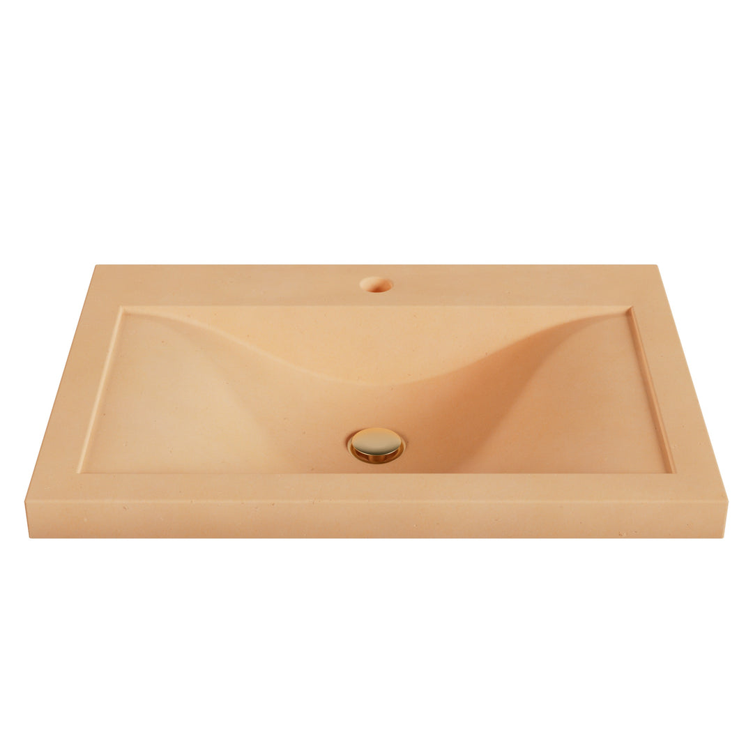 Nojiko Wave Drop-In Faucet Ledge Sink - 26"