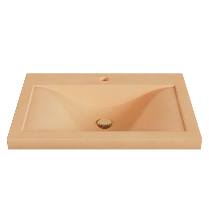 Nojiko Wave Drop-In Faucet Ledge Sink - 26"