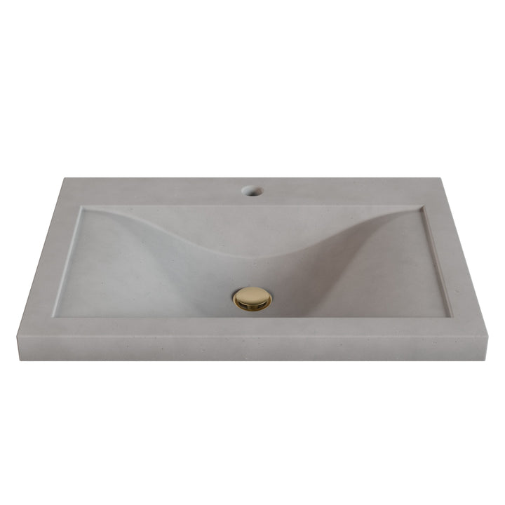 Nojiko Wave Drop-In Faucet Ledge Sink - 26"