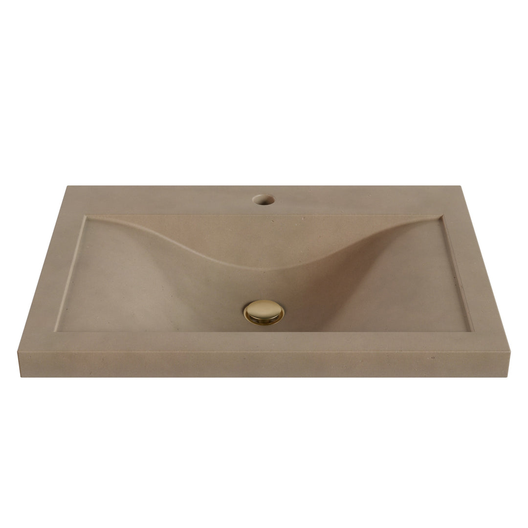 Nojiko Wave Drop-In Faucet Ledge Sink - 26"