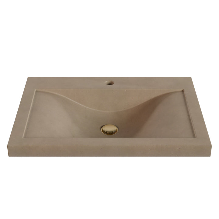 Nojiko Wave Drop-In Faucet Ledge Sink - 26"
