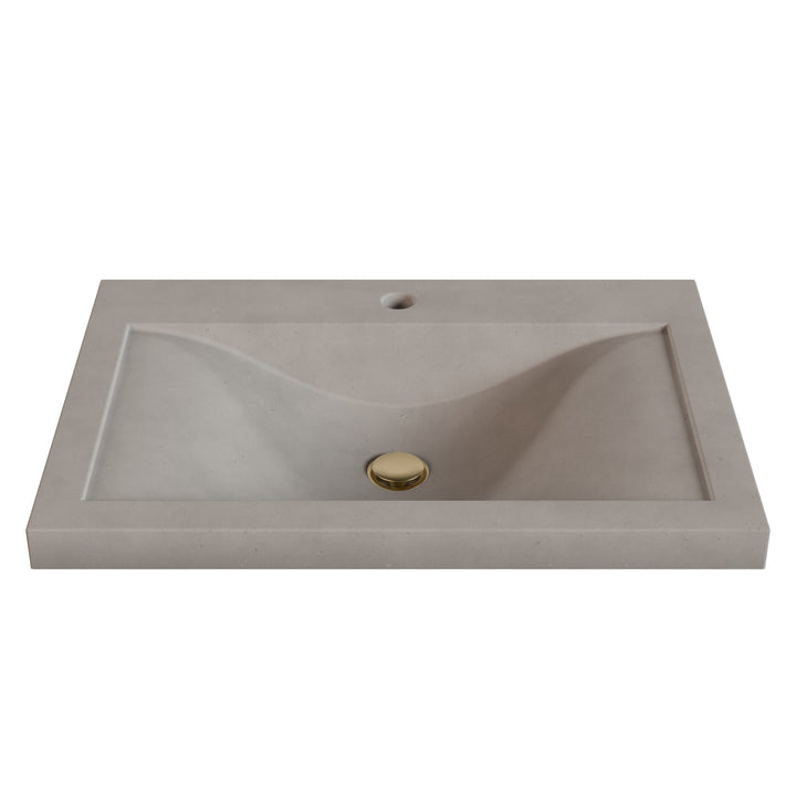 Nojiko Wave Drop-In Faucet Ledge Sink - 26"