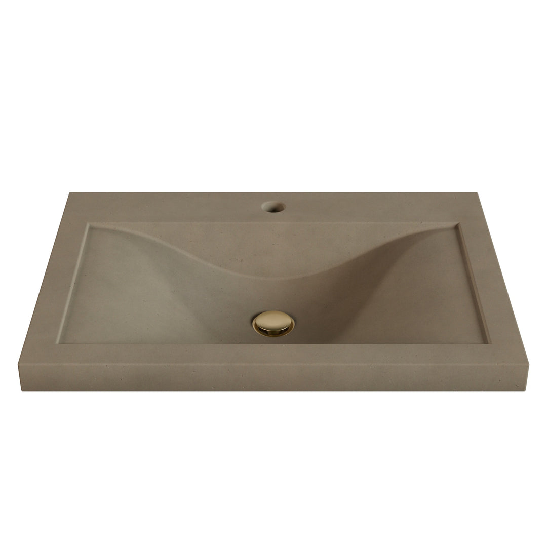 Nojiko Wave Drop-In Faucet Ledge Sink - 26"