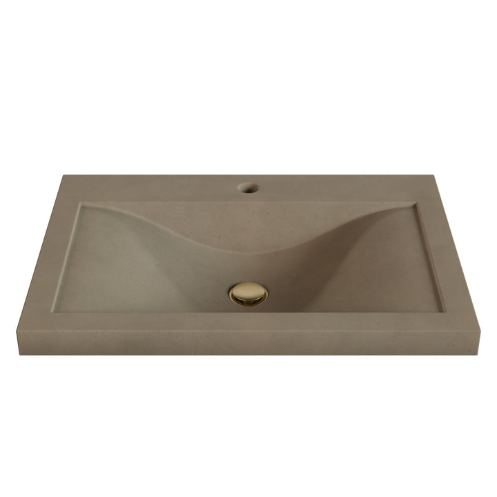 Nojiko Wave Drop-In Faucet Ledge Sink - 26"