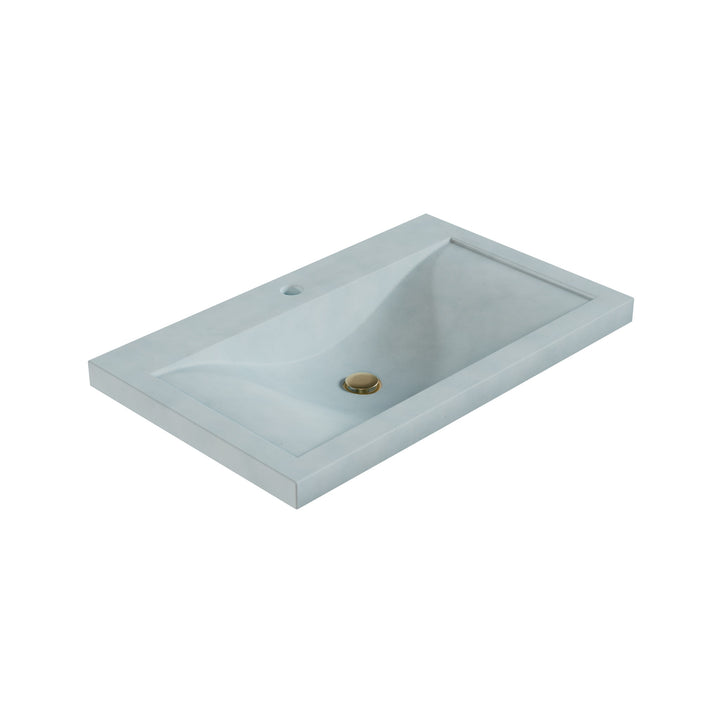 Nojiko Wave Drop-In Faucet Ledge Sink - 30"