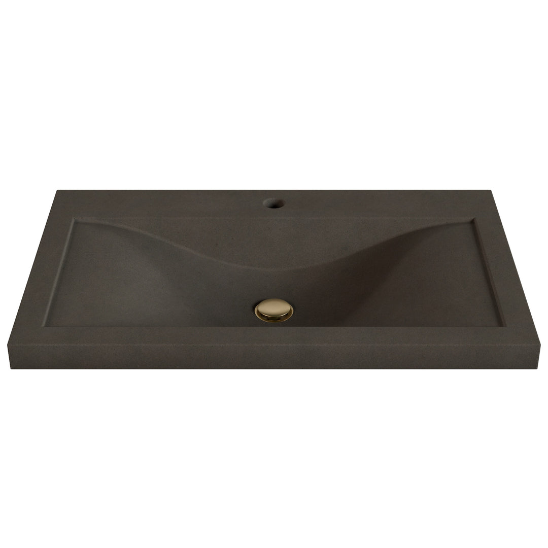 Nojiko Wave Drop-In Faucet Ledge Sink - 30"