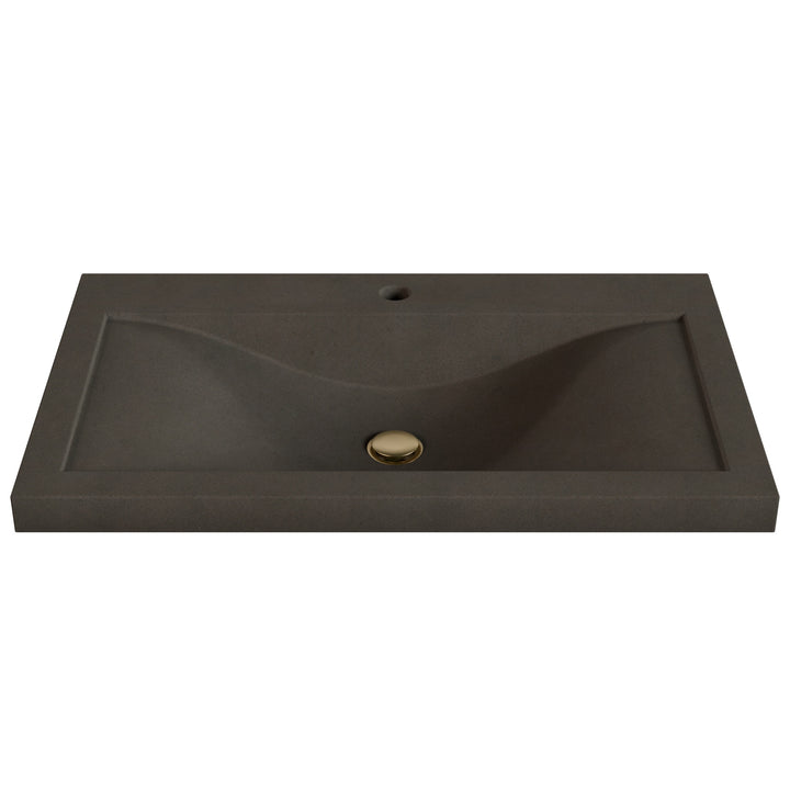 Nojiko Wave Drop-In Faucet Ledge Sink - 30"