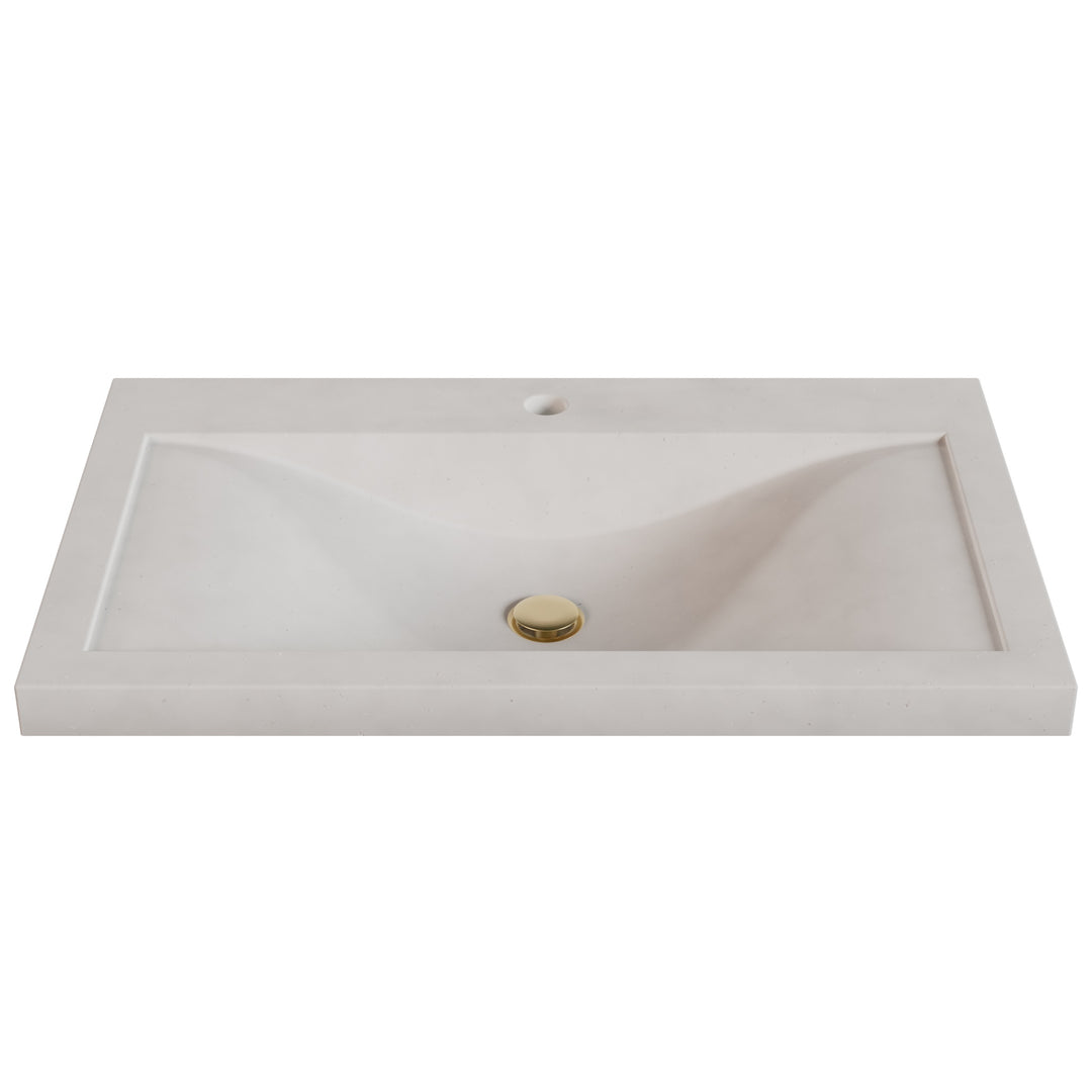 Nojiko Wave Drop-In Faucet Ledge Sink - 30"