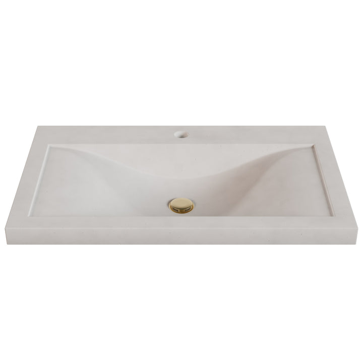 Nojiko Wave Drop-In Faucet Ledge Sink - 30"