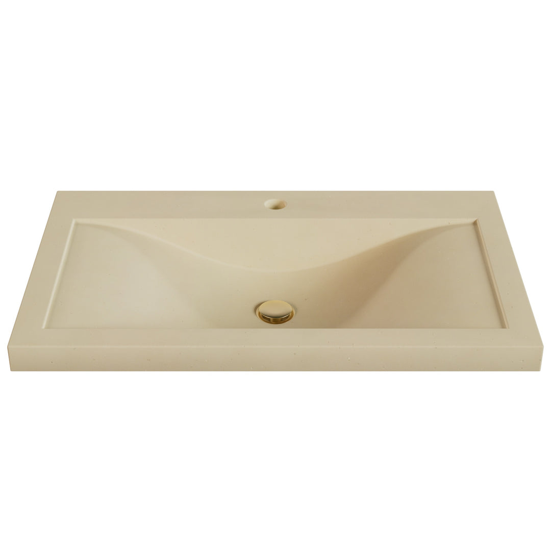 Nojiko Wave Drop-In Faucet Ledge Sink - 30"