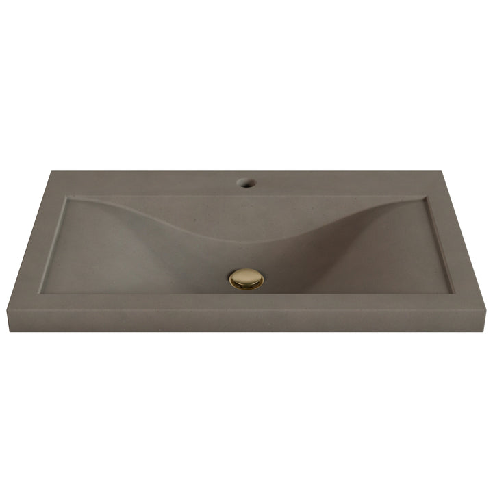 Nojiko Wave Drop-In Faucet Ledge Sink - 30"