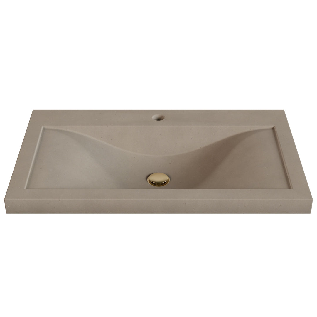 Nojiko Wave Drop-In Faucet Ledge Sink - 30"