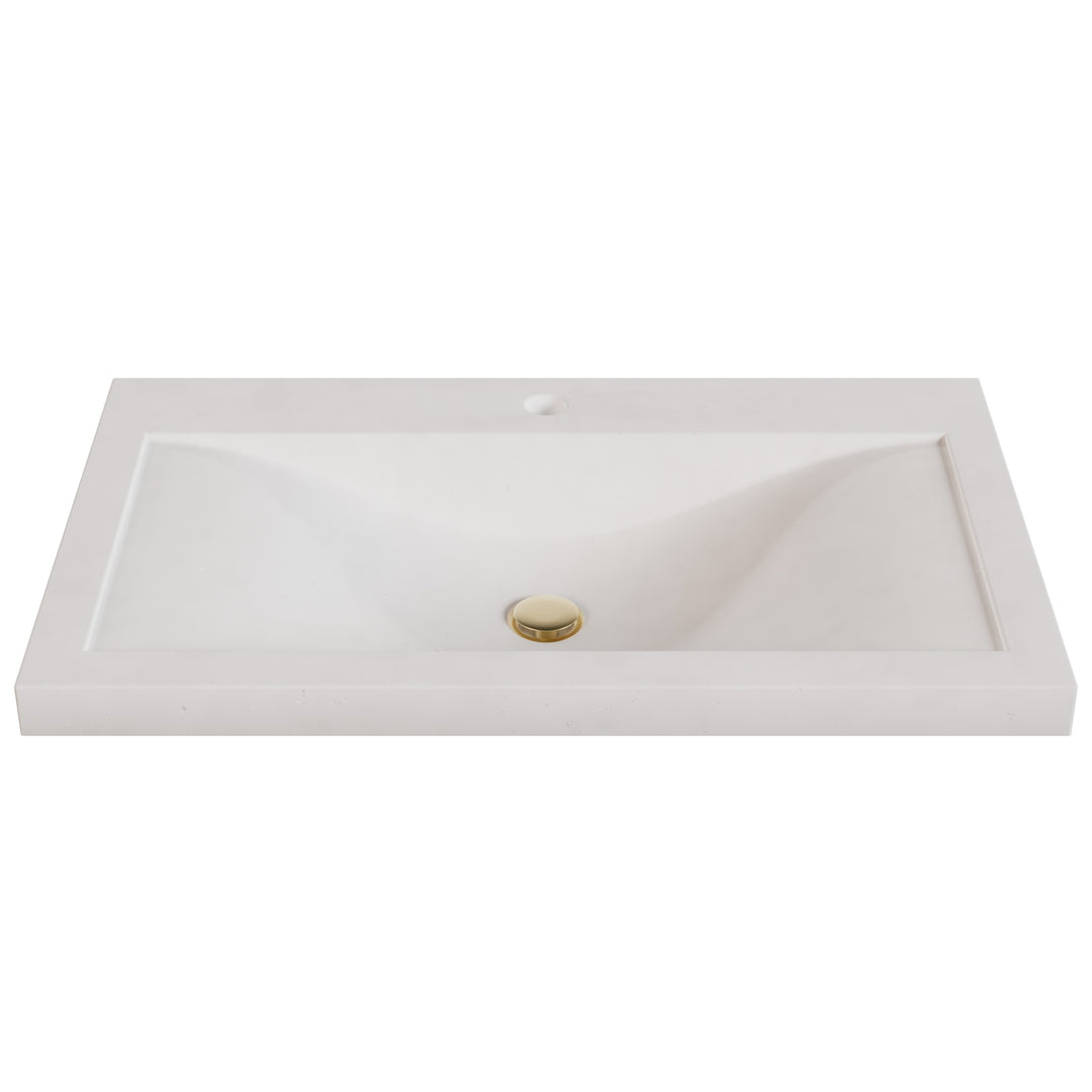 Nojiko Wave Drop-In Faucet Ledge Sink - 30"