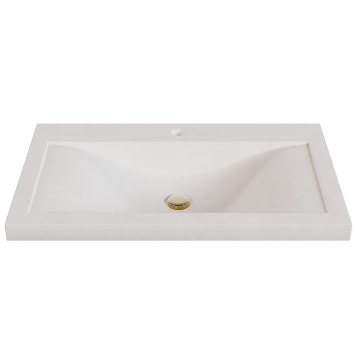 Nojiko Wave Drop-In Faucet Ledge Sink - 30"