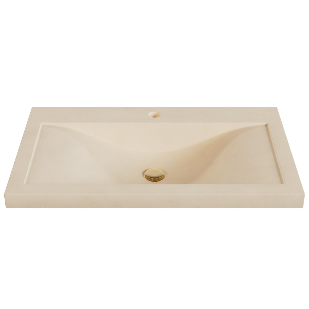 Nojiko Wave Drop-In Faucet Ledge Sink - 30"