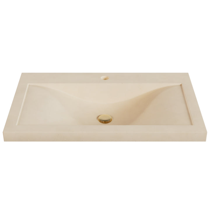 Nojiko Wave Drop-In Faucet Ledge Sink - 30"