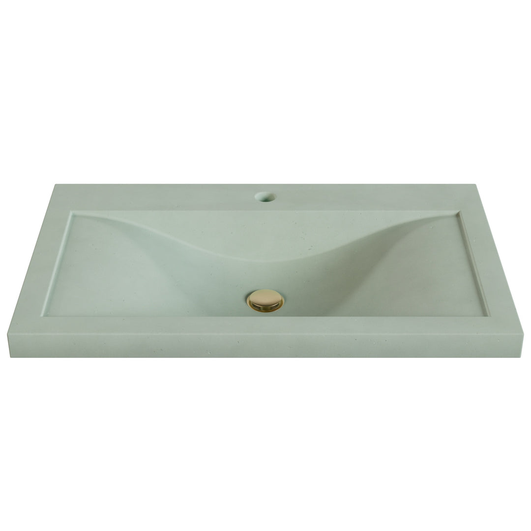 Nojiko Wave Drop-In Faucet Ledge Sink - 30"