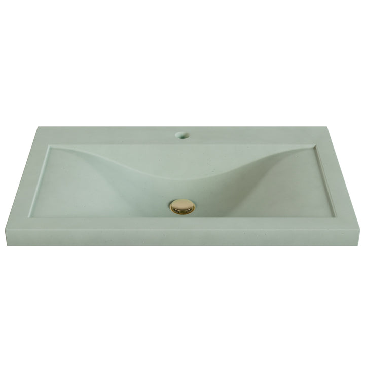 Nojiko Wave Drop-In Faucet Ledge Sink - 30"