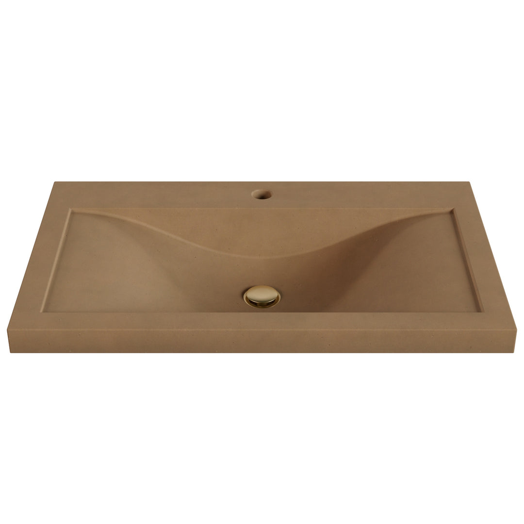 Nojiko Wave Drop-In Faucet Ledge Sink - 30"