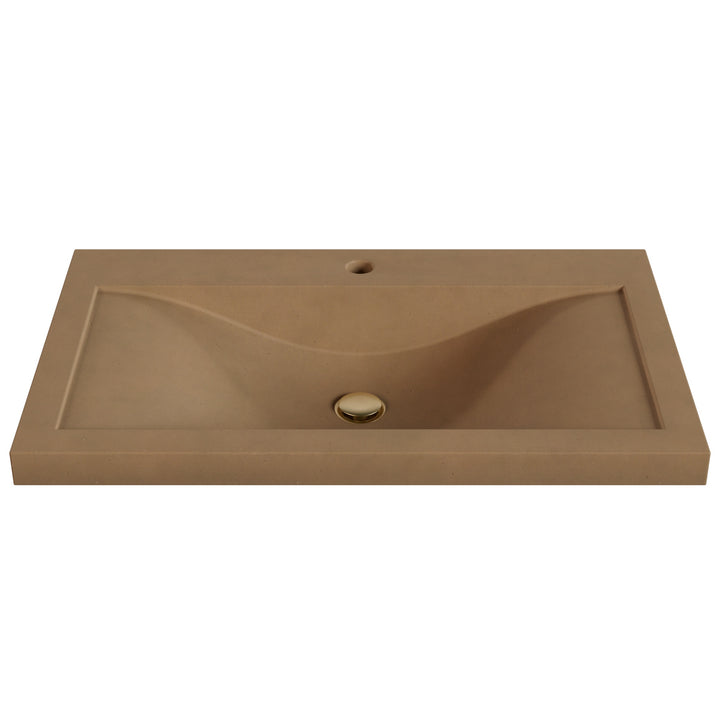 Nojiko Wave Drop-In Faucet Ledge Sink - 30"