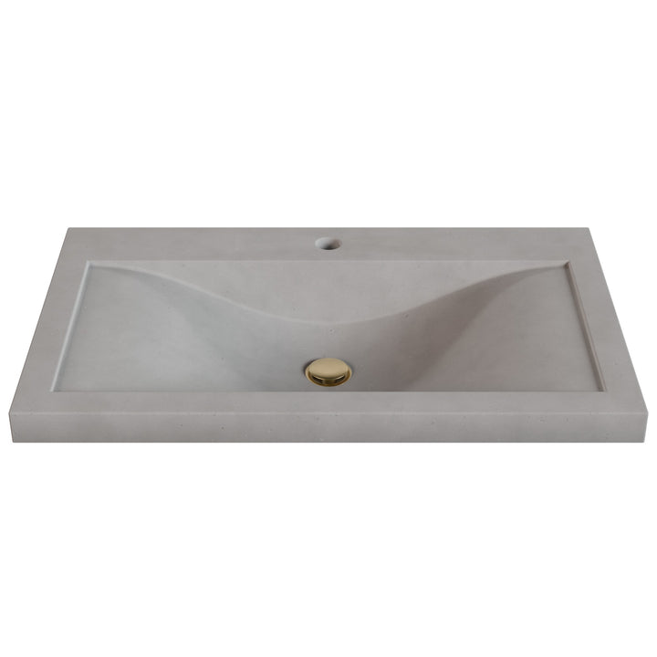 Nojiko Wave Drop-In Faucet Ledge Sink - 30"